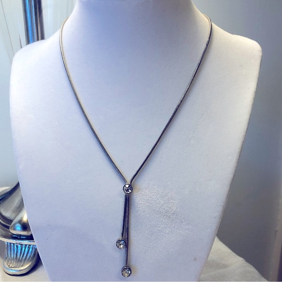 Silver Y Necklace - Picture 2 of 3